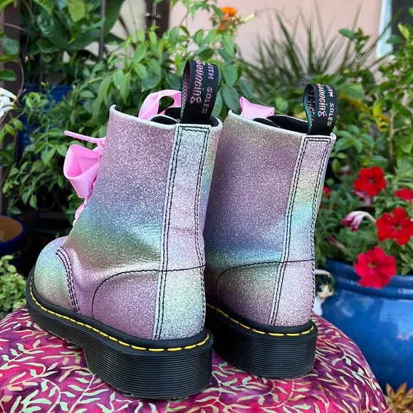 Dr. Martens Pascal Mermaid Multicolor Pastel Glitter Boots - Picture 9 of 16